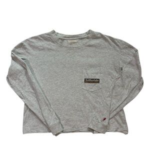 Light Gray Telluride Colorado Crewneck Long Sleeve Shirt